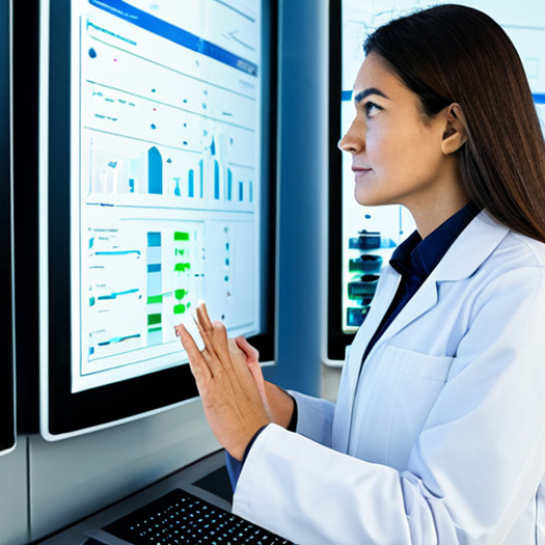 A professional female water engineer in a modest lab coat over appropriate work attire, standing in a sophisticated, brightly lit control room of a modern water treatment facility. Large interactive holographic displays and multiple high-resolution screens show real-time IoT data, water quality parameters, and predictive analytics on a complex water distribution network. She looks thoughtfully at the data, suggesting intelligent water management. The environment is clean and high-tech. Professional photography, high detail, perfect anatomy, correct proportions, natural pose, well-formed hands, proper finger count, natural body proportions, fully clothed, modest clothing, appropriate attire, professional dress, safe for work, appropriate content, professional, family-friendly.