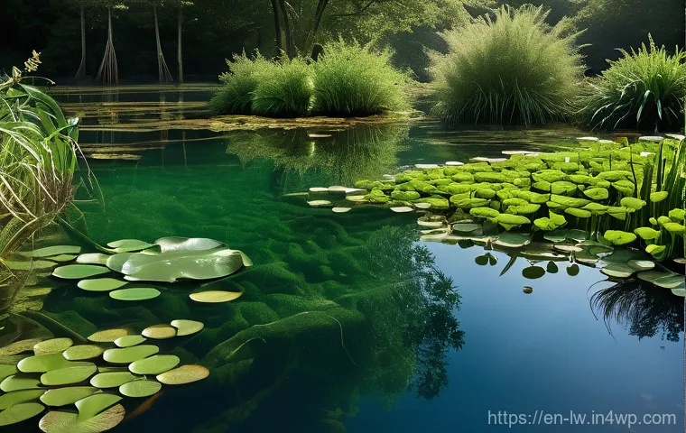 자연형 물 정화 시스템에서의 수질 안정성 확보 - **Prompt 1: The Green Guardians in Action**
    "A vibrant, natural water purification system beauti...